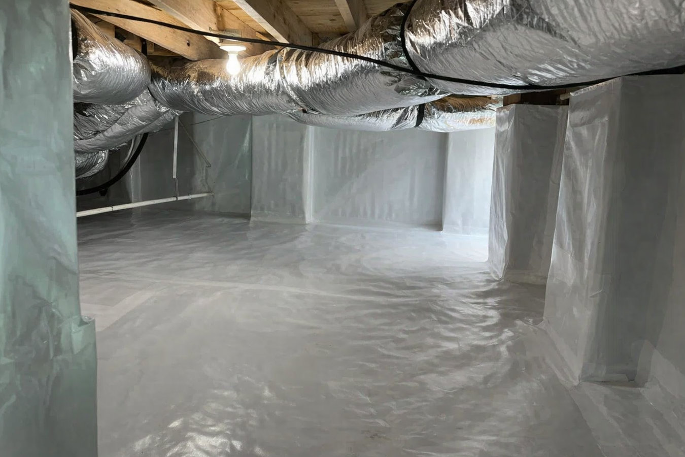 Crawl space vapor barrier